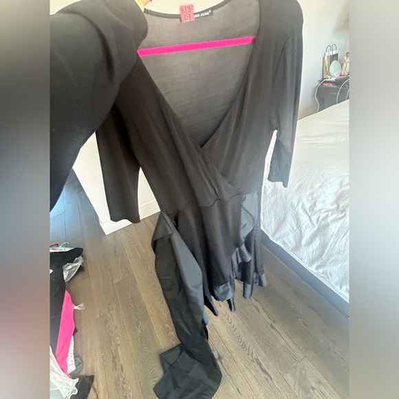 Ralph Lauren - Black wrap dress big wide tie around waist - Picture 4 of 5